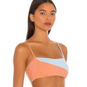 L*Space Ari Color Block Bikini Top and Nancy Lee Bottom Bitsy Cut